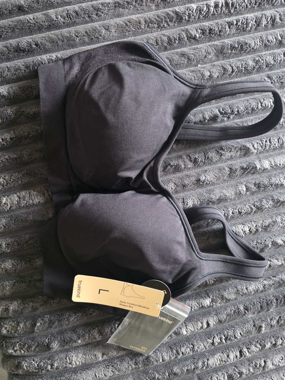 TrueKind Wireless Comfort Bra —Black